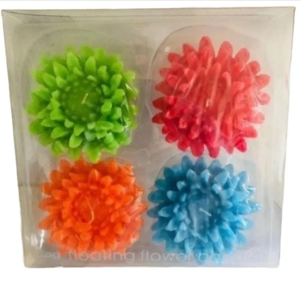 Boho Floating Candles Flower Set Of 4 New Hippie Beach Outdoors Pool